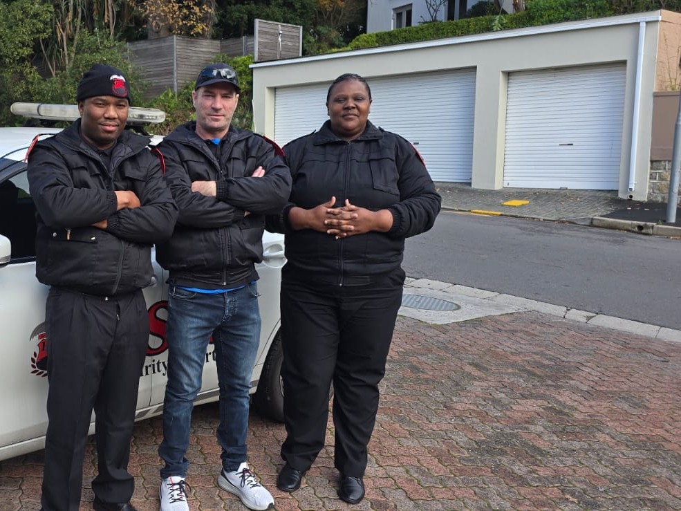 Chris Beyers with the BSS – Be Security Smart team in Cape Town